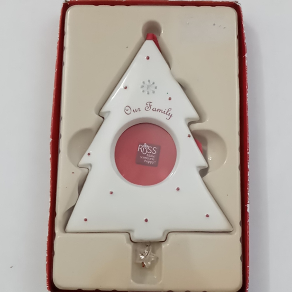 Russ Photo Frame Ornament "Our Family"